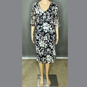 ICE Petite Dress with‎ Flower Design Size 4P